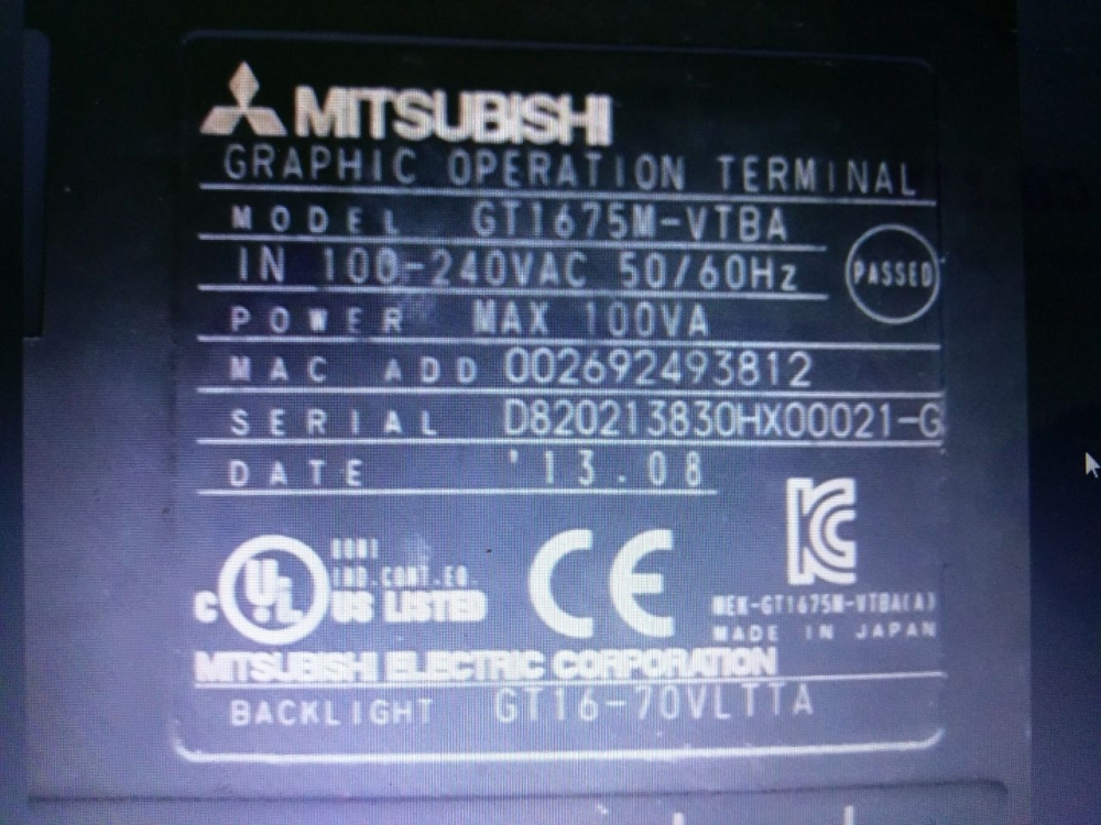 Màn hình Mitsubishi GT1675M-VTBA